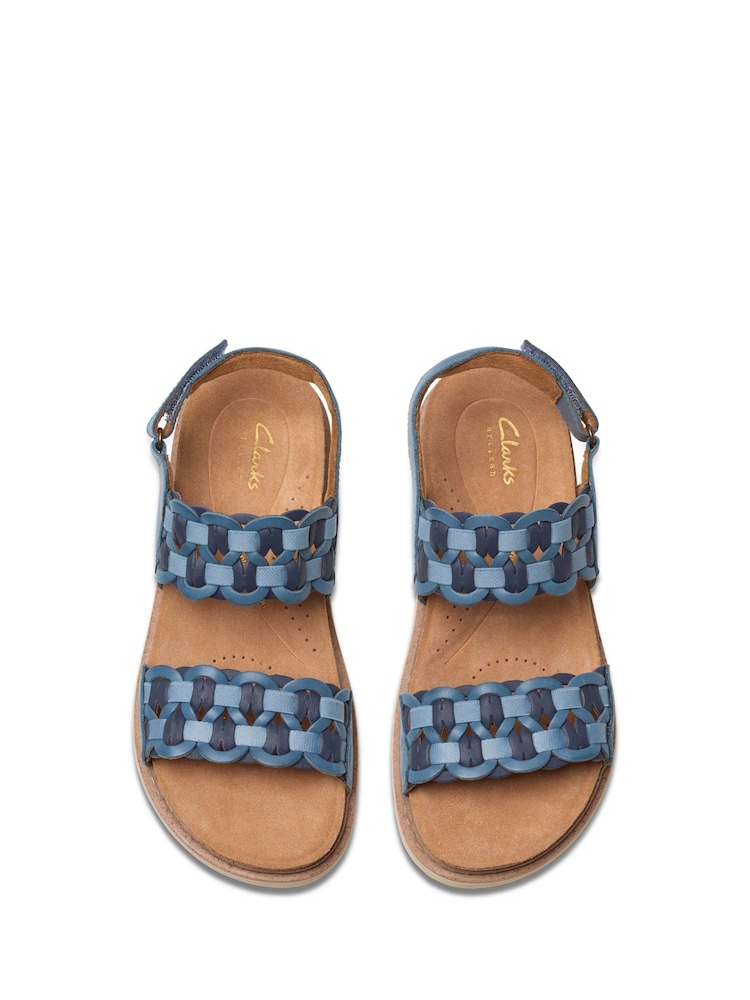 Clarks Blue Arwell Glide Sandals - Image 6 of 7