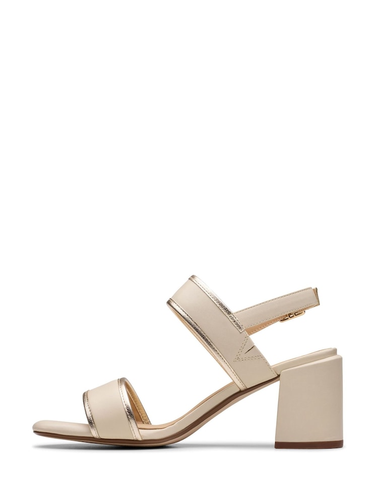 Clarks Cream Multi Ezoria Sling Sandals - Image 2 of 7