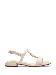 Clarks Cream Leather Ariany Sling Sandals - Image 1 of 7