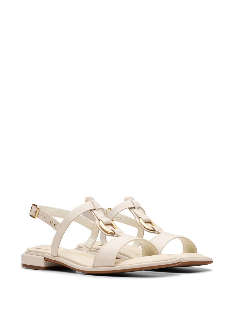 Clarks Cream Leather Ariany Sling Sandals - Image 4 of 7