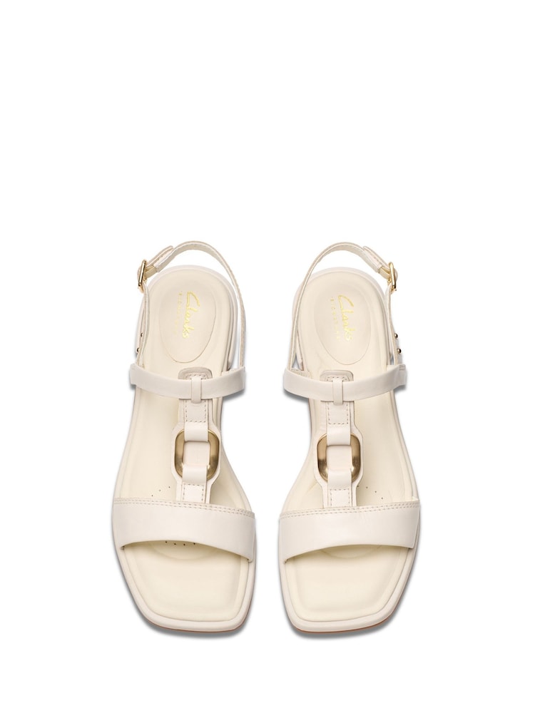 Clarks Cream Leather Ariany Sling Sandals - Image 5 of 7