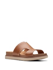Clarks Brown Leather Arwell Walk Sandals - Image 2 of 6