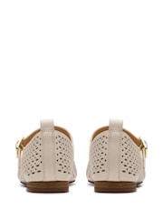 Clarks Cream Leather Fawna Jane Shoes - Image 6 of 6