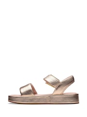 Clarks Brown Copper Metallic Alda Strap Sandals - Image 3 of 7