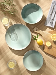 12 Piece Sage Green Hampton Dinner Set - Image 2 of 4