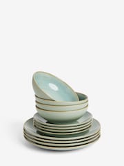 12 Piece Sage Green Hampton Dinner Set - Image 4 of 4