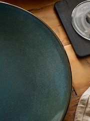 12 Piece Teal Blue Hampton Reactive Glaze Dinner Set - Image 4 of 5