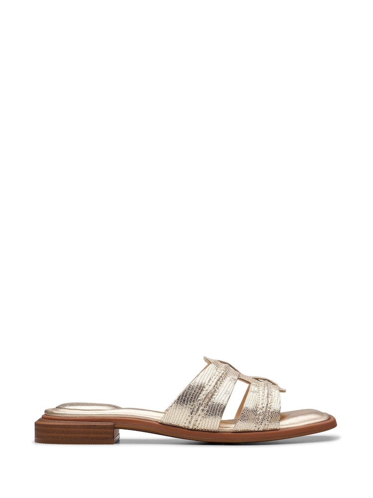 Dorado - Sandalias tipo chinela de cuero Ariany de Clarks - Imagen 1 de 7 Dorado - Sandalias tipo chinela de cuero Ariany de Clarks - Imagen 1 de 7