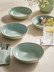Sage Green Hampton Set of 4 Pasta Bowls - Image 1 of 4