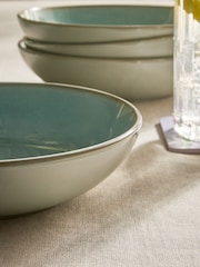 Sage Green Hampton Set of 4 Pasta Bowls - Image 3 of 4