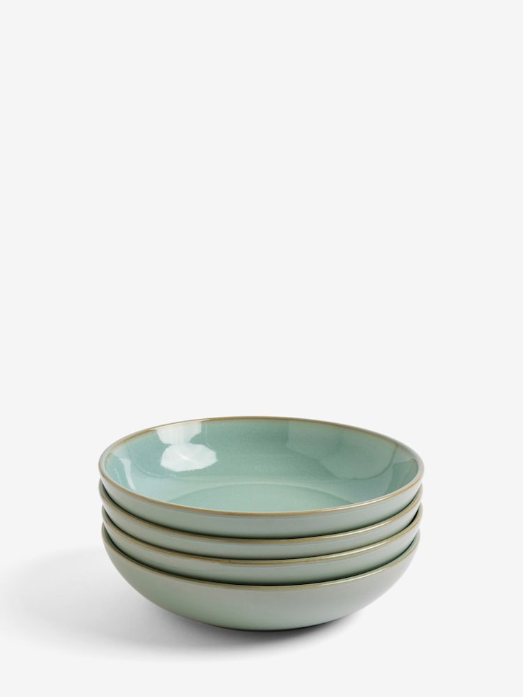 Sage Green Hampton Set of 4 Pasta Bowls - Image 4 of 4