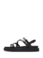 Clarks Black Leather Aristella Rose Sandals - Image 2 of 7