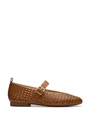 Clarks Brown Leather Fawna Jane Shoes - Image 1 of 7