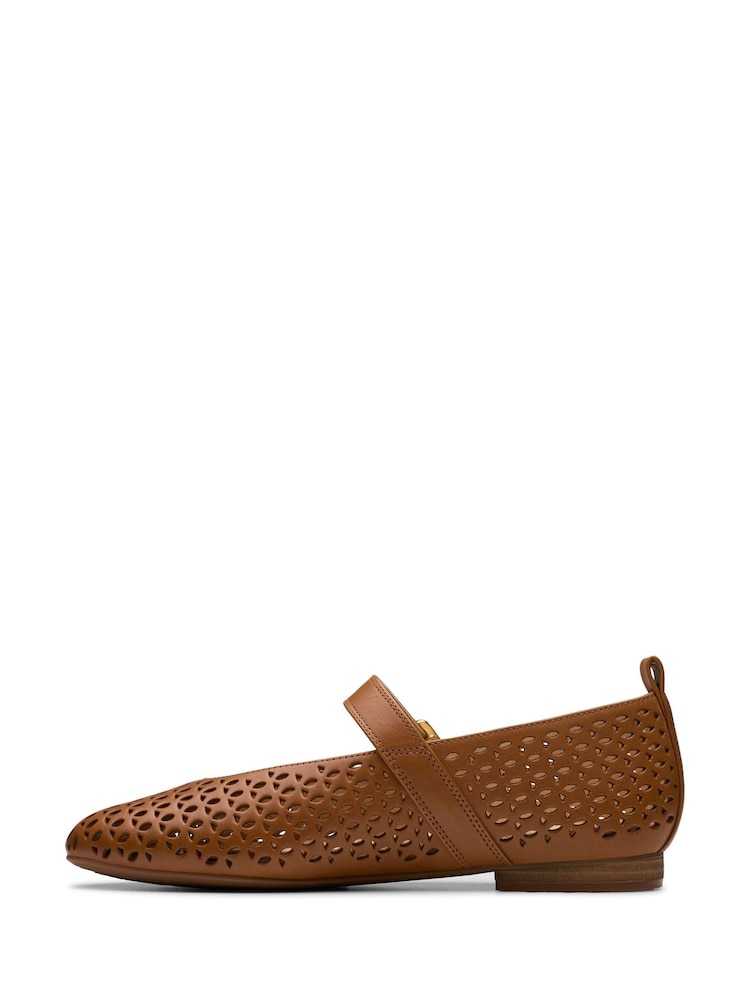 Clarks Brown Leather Fawna Jane Shoes - Image 2 of 7