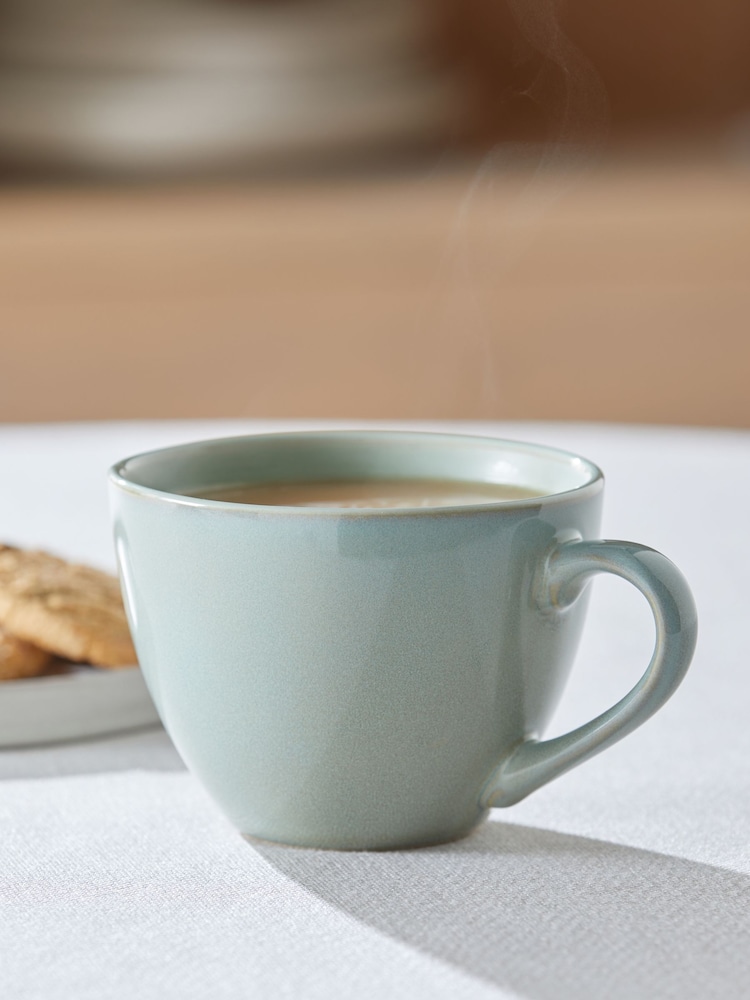 Set of 4 Sage Green Hampton Mugs - Image 2 of 3