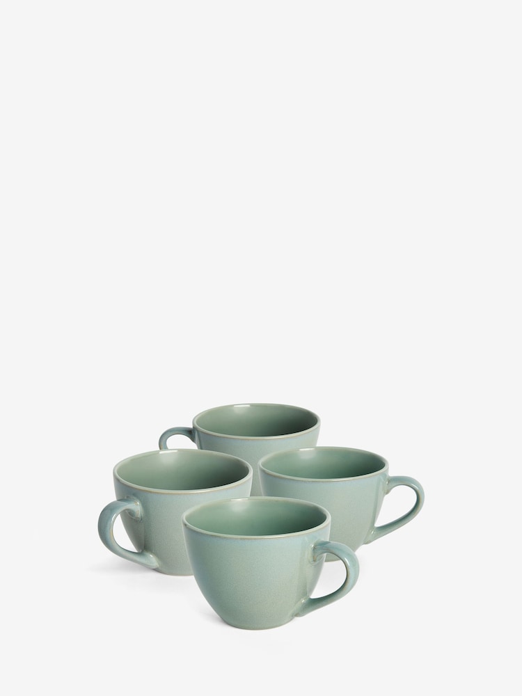 Set of 4 Sage Green Hampton Mugs - Image 3 of 3