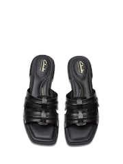 Clarks Black Leather Ariany Mule Sandals - Image 5 of 7