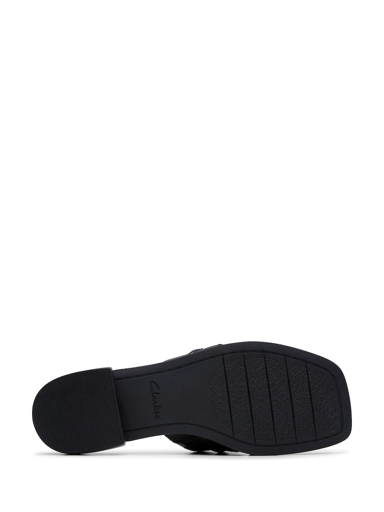 Clarks Black Leather Ariany Mule Sandals - Image 7 of 7