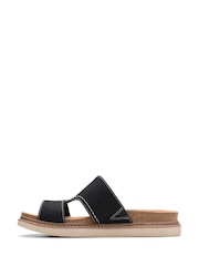 Clarks Black Leather Arwell Walk Sandals - Image 2 of 7