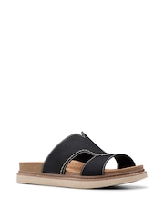 Clarks Black Leather Arwell Walk Sandals - Image 3 of 7