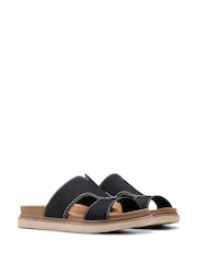 Clarks Black Leather Arwell Walk Sandals - Image 4 of 7