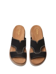 Clarks Black Leather Arwell Walk Sandals - Image 6 of 7