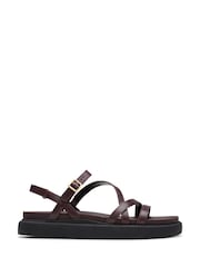 Clarks Red Leather Aristella Rose Sandals - Image 1 of 7