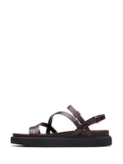 Clarks Red Leather Aristella Rose Sandals - Image 2 of 7