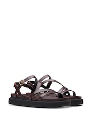 Clarks Red Leather Aristella Rose Sandals - Image 4 of 7