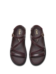 Clarks Red Leather Aristella Rose Sandals - Image 6 of 7