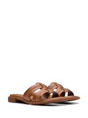 Clarks Brown Leather Ariany Mule Sandals - Image 4 of 7
