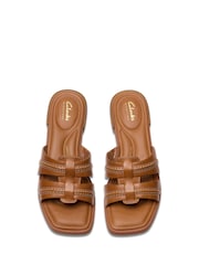 Clarks Brown Leather Ariany Mule Sandals - Image 5 of 7