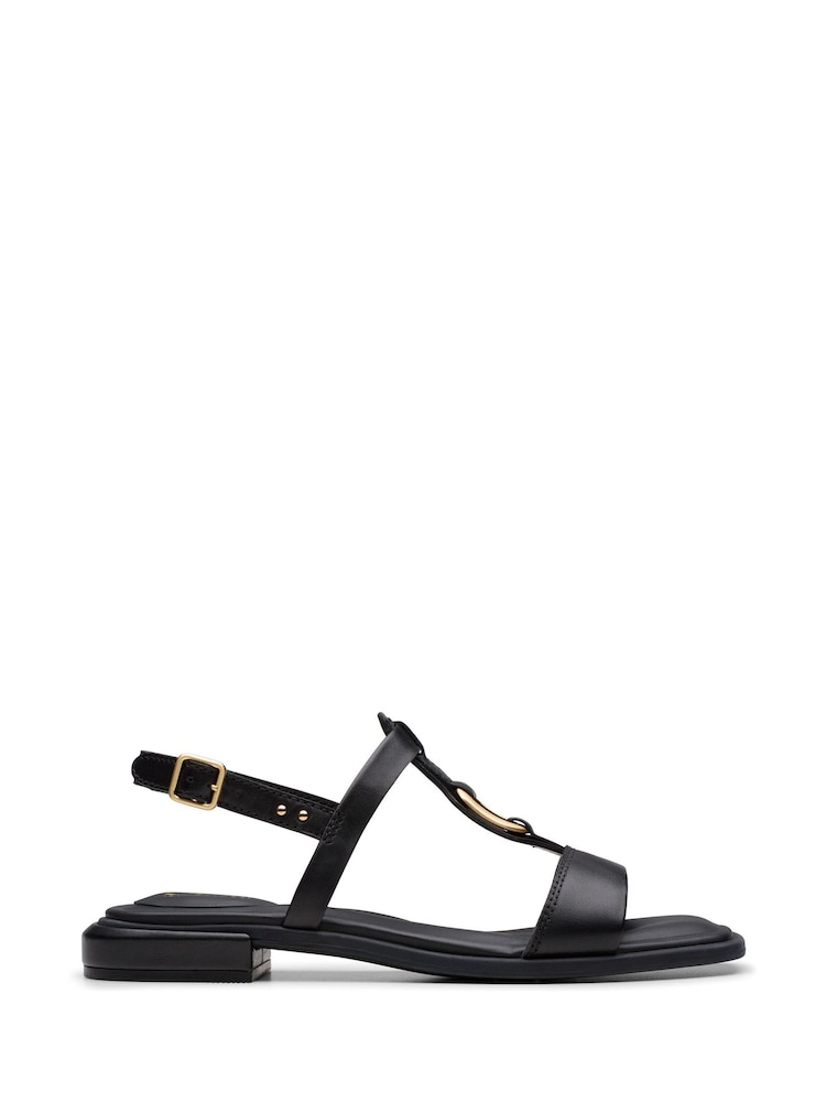 Clarks Black Leather Ariany Sling Sandals - Image 1 of 7