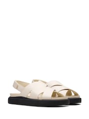 Clarks Cream Leather Aristella Sun Sandals - Image 4 of 7