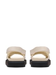 Clarks Cream Leather Aristella Sun Sandals - Image 5 of 7