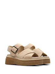 Clarks Ecru Suede Evamar Wish Sandals - Bild 4 von 7