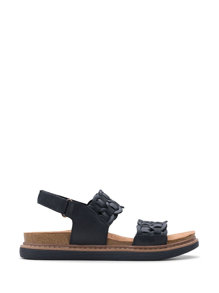 Clarks Black Arwell Glide Sandals - Image 1 of 7