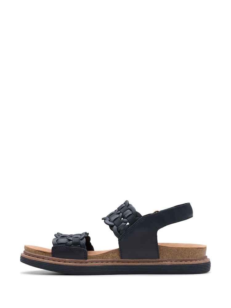 Clarks Black Arwell Glide Sandals - Image 2 of 7