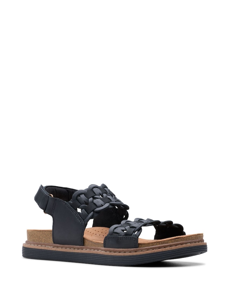 Clarks Black Arwell Glide Sandals - Image 3 of 7