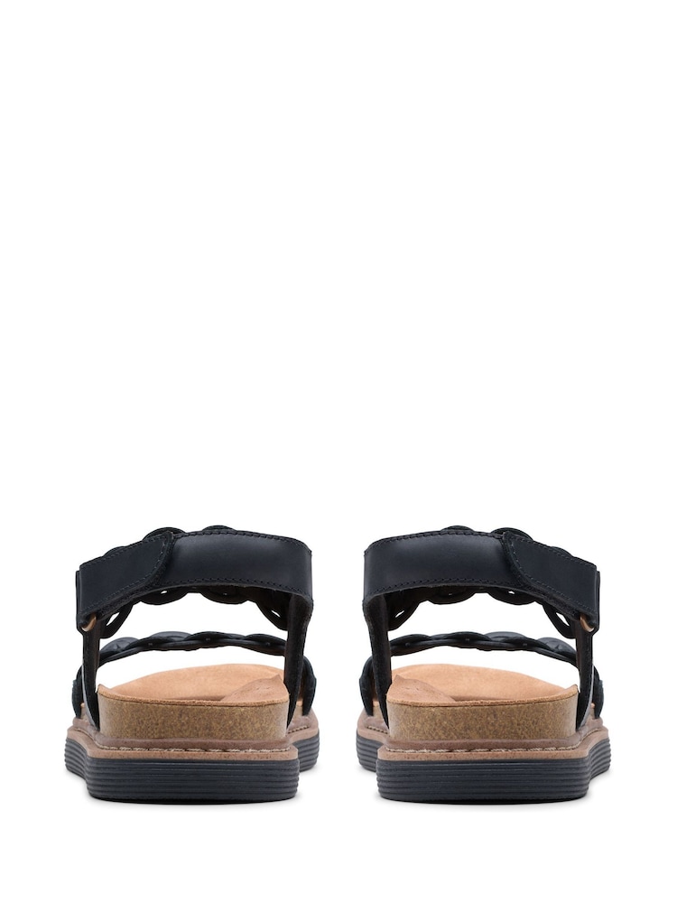 Clarks Black Arwell Glide Sandals - Image 6 of 7