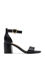 Clarks Black Leather Ezoria Mae Sandals - Image 1 of 7