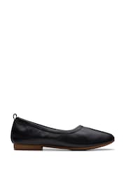 Clarks Black Wide Fit (E) Leather Fawna Soft Shoes - Image 1 of 7