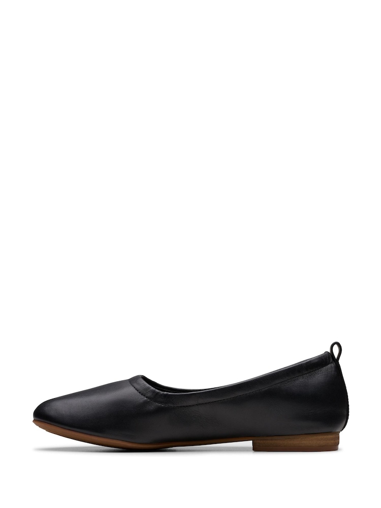 Clarks Black Wide Fit (E) Leather Fawna Soft Shoes - Image 2 of 7