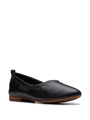 Clarks Black Wide Fit (E) Leather Fawna Soft Shoes - Image 4 of 7