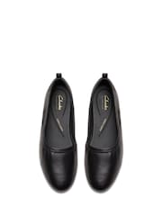 Clarks Black Wide Fit (E) Leather Fawna Soft Shoes - Image 5 of 7