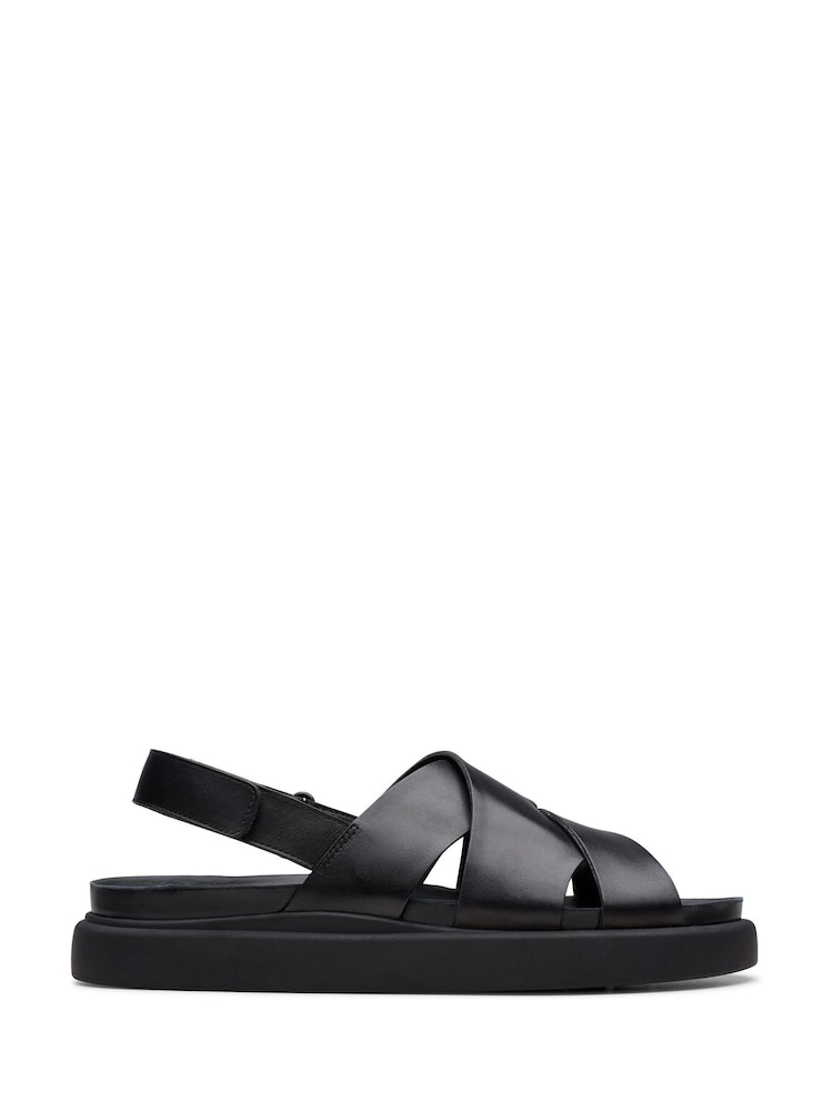 Clarks Black Leather Aristella Sun Sandals - Image 1 of 7