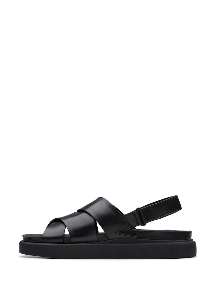 Clarks Black Leather Aristella Sun Sandals - Image 2 of 7