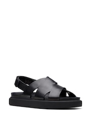 Clarks Black Leather Aristella Sun Sandals - Image 3 of 7