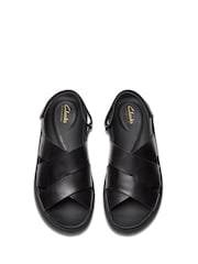 Clarks Black Leather Aristella Sun Sandals - Image 5 of 7