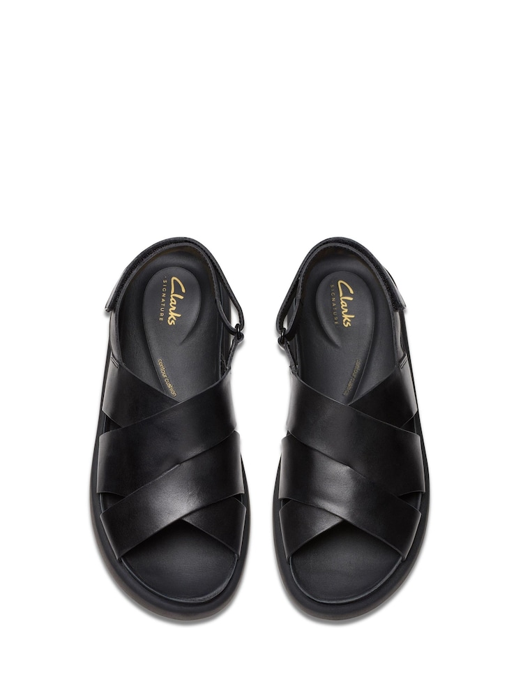 Clarks Black Leather Aristella Sun Sandals - Image 5 of 7
